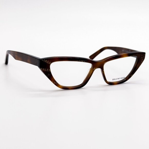 NEW BALENCIAGA EYEGLASSES BB0128O 002 CAT EYE HAVANA WOMEN EYEWEAR BALENCIAGA - Picture 1 of 7
